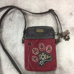 Chala Crossbody Handbag Purse Fits Cell Phone with Adjustable Straps Dog Paw